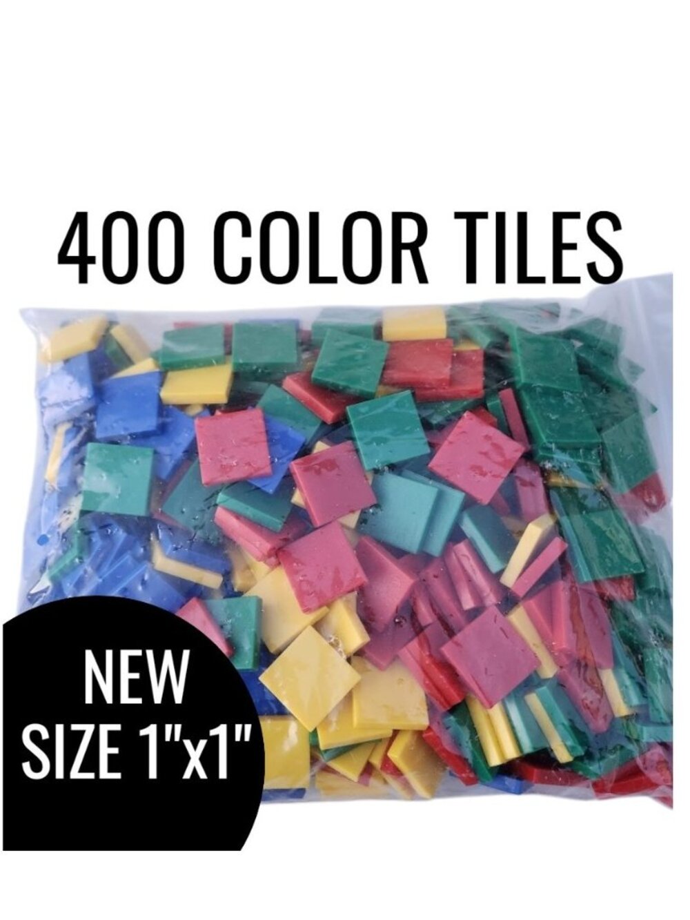 NEW 400 Square Color Tiles Math Manipulatives Sorting Stacking Comparing Blocks